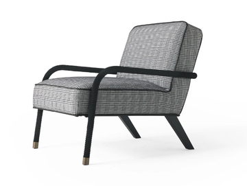 LOOP - Upholstered fabric armchair with armrests by Gianfranco Ferré Home - view 3